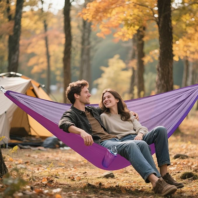 Blue Gradient 330lb Capacity Outdoor Hammock with Tree Straps Hanging Hammock for Indoor Outdoor Patio Base para hamaca