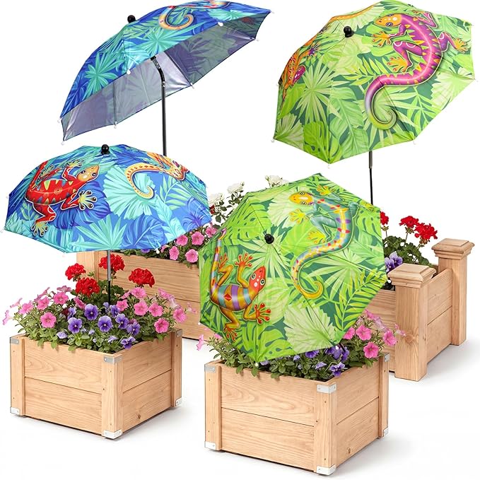 Plant Umbrellas for Outdoor Plants, Large Garden Plant Umbrella Shade Upgraded Adjustable Angle Height for Potted Plants Garden Beds