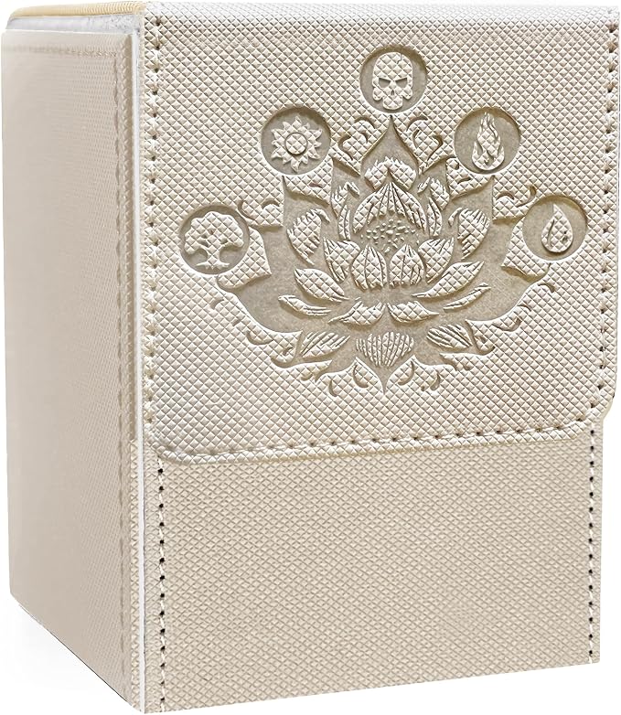 PROMAXIBINDER MTG Commander Deck Box - Fits 100+ Cards, Strong Magnet Closure, PU Leather Magic Gathering Deck Box for TCG, CCG, MTG Cards (Grey)