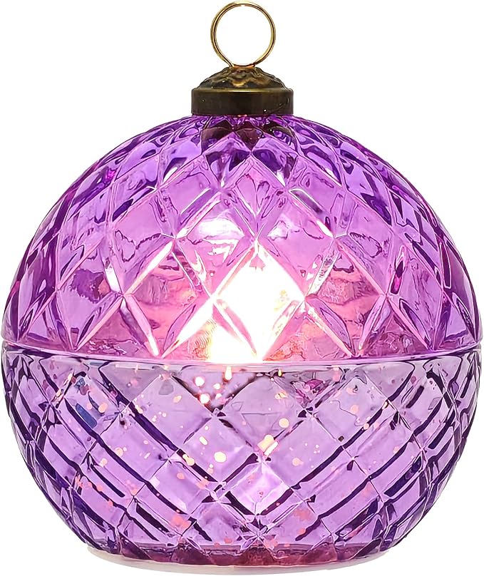 WNP Glass Flameless LED Candles Battery Operated Flickering Jar Lights for Halloween Christmas Home Decor Perfect as Birthday Gift for Her Wife Girlfriend Anniversary Present and Party Decoration