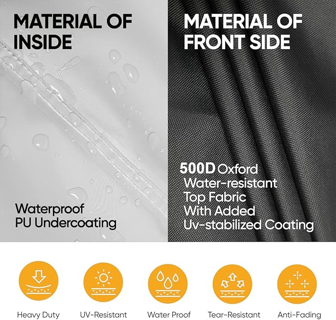 Patio Furniture Covers，Outdoor Furniture Cover Waterproof,4 Piece Patio Furniture Set Cover for Outside Couch, Lawn Chairs, Coffee Table, Windproof with Buckle Strap