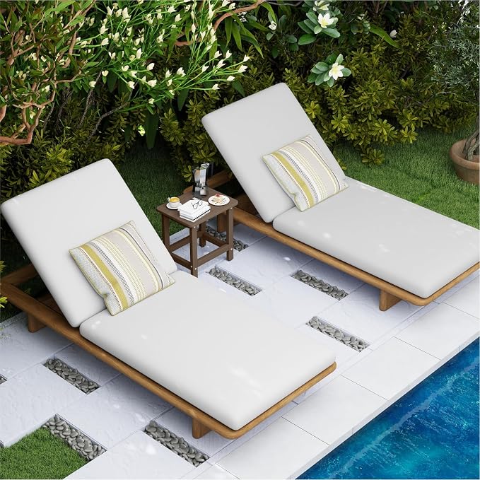 Weatherproof Outdoor Side Table, HDPE Small Outdoor Table for Adirondack, 16.6-Inch Patio Square End Tables for Garden, Backyard, Porch, Deck, Balcony, Poolside (Brown)