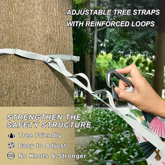 Camping Hammock Outdoor Hammocks for Outside Cute Toucan Beach Trees Portable Lightweight with Pockets Tree Straps Indoor Small