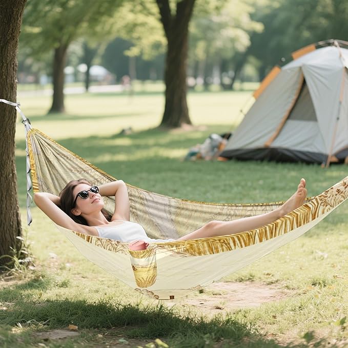 Harvest Field Scene Hammocks for Camping with Portabl Carry Bag Hanging Hammock Outside Beach Patio Garden