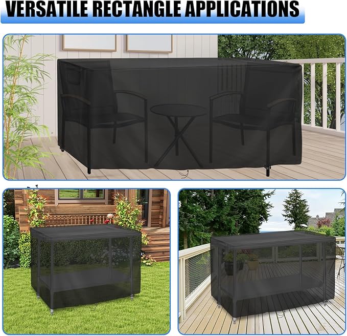 Outdoor Prep Table Cover 60 Inch, Waterproof Patio Stainless Steel Table Cover, Workbench Covers Waterproof, Picnic BBQ Grill Cart Covers (Black) (Black, 60''L x 30''W x 34''H)