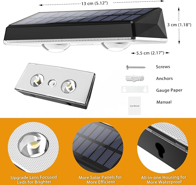 Solar Fence Lights Outdoor - 20 Pack RGB Fence Lights Solar Powered, 7 Color Modes & Warm White, IP67 Waterproof Dusk to Dawn Solar Powered Lights 12+ Hours for Fence/Backyard/Wall/Step/Patio/Deck