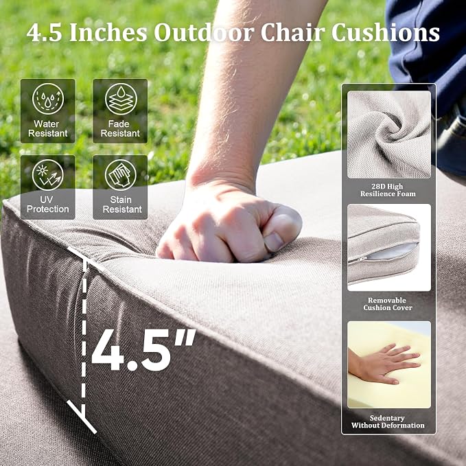 Patio Furniture Set with Fire Pit Table, 8-Piece Outdoor Wicker Sofa and 4 Swivel Chairs, All-Weather Conversation Set for Backyard, Deck and Poolside, Grey/Grey