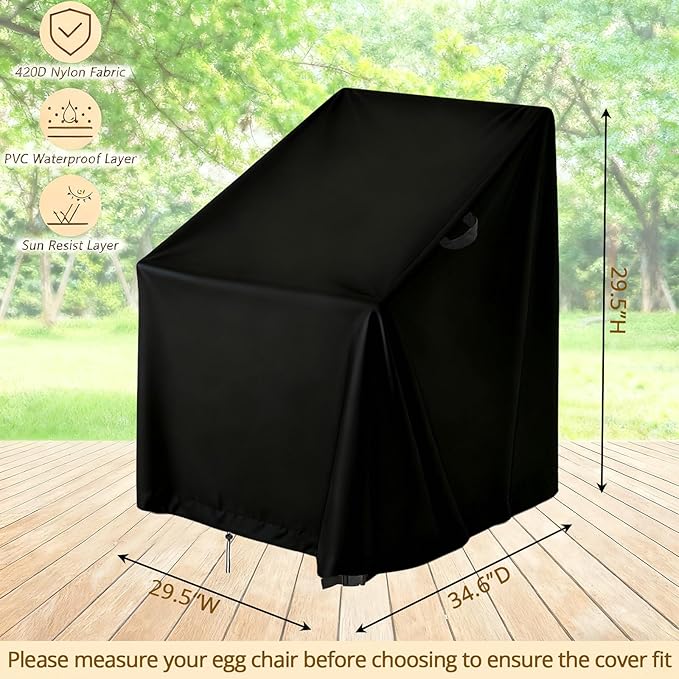 Cover for Modern Accent Chair,Waterproof Living Room Chairs Covers, Patio,Bedroom Seat-Cover(29.5"Wx34.6"Dx29.5"H)