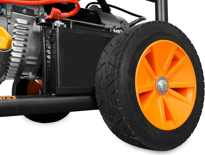 WEN DF475X 4750-Watt Portable Generator with Wheel Kit and CO Shutdown Sensor, Black