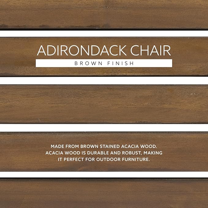 Linon Home Dcor Home Decor Teak Wood Stock Chair, 30.4" wx37.6 dx37.8 h, Stain