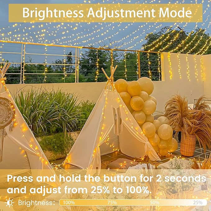200 LED Connectable String Lights, 66FT Christmas Lights Outdoor Indoor | Warm White, 13 Modes, Timer, Clear Wire Waterproof Twinkle Fairy Lights Plug in for Bedroom Classroom Patio Xmas Tree Decor