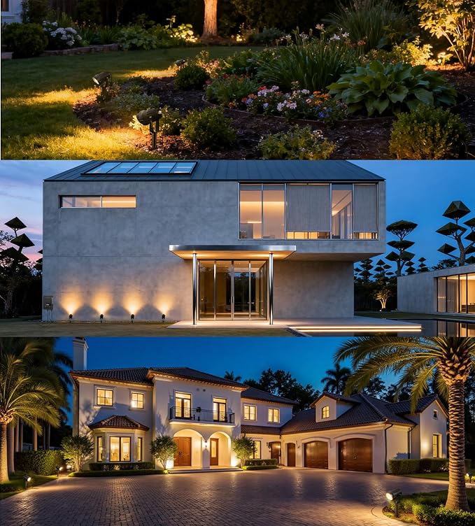 2Pack Low Voltage Landscape Lights LED 5W Landscape Lighting with connectors AC/DC 12V-24V Outdoor Spotlight IP66 Waterproof Tree Flag Lights Warm White Spotlights for Yard Garden Pathway