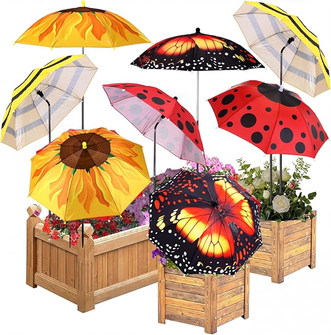 Plant Umbrellas for Outdoor Plants, Large Garden Plant Umbrella Shade Upgraded Adjustable Angle Height for Potted Plants Garden Beds