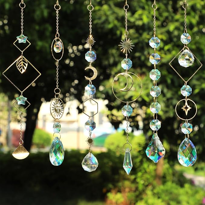 DIY Suncatchers, 400pcs Sun Catchers Supplies Kit Art and Crafts for Adults | Decorative Hanging Prism Suncatcher with Crystals Beads Ball Rainbow Maker for Indoor Windows Office Home Decor
