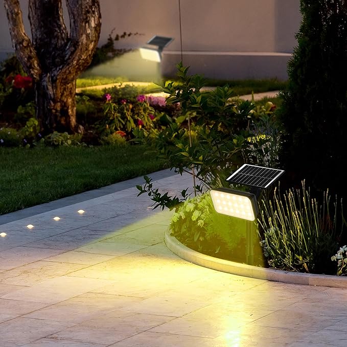 Solar Spot Lights Outdoor, 72 LEDs Landscape Lighting with 3 Lighting Modes and Auto On/Off, 360° Adjustable IP65 Waterproof Solar Powered Landscape Lights for Yard, Garden, Pathway, 6 Pack