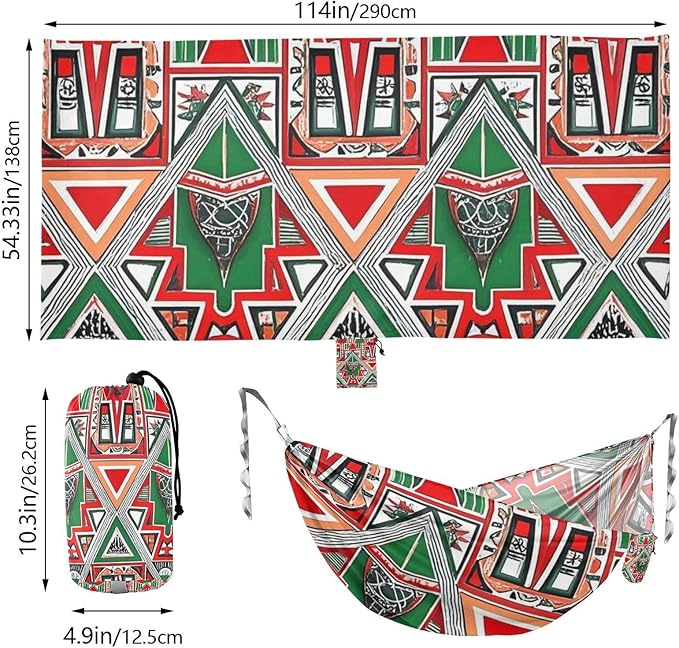 Bohemian Colorful Patterns 330lb Capacity Hammocks with Tree Straps Fabric Hammock for Outside Patio Garden sillas para acampar