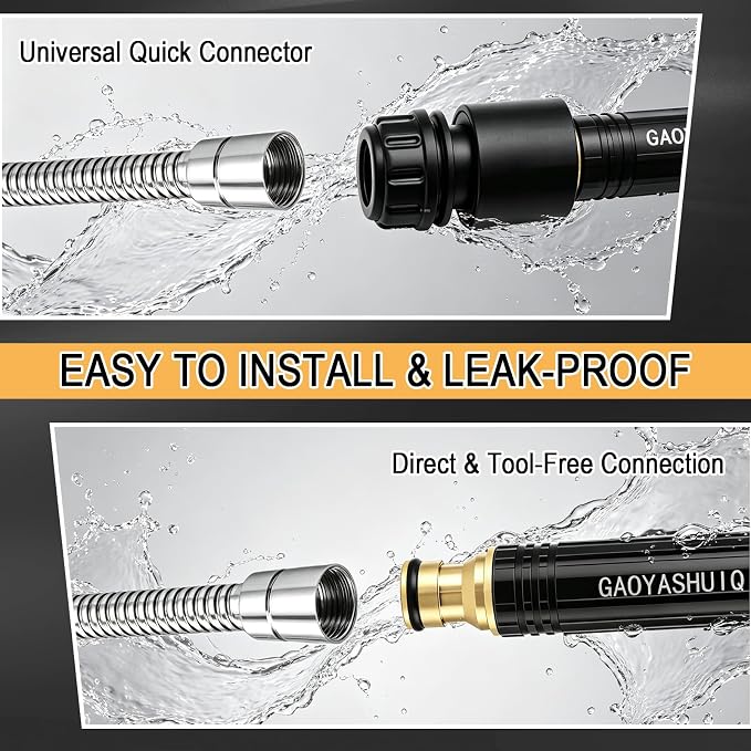 2026 Upgraded High Pressure Water Cannon, Leak-Proof Powerful Water Gun Sprayer, 3 Adjustable Gear Modes, Universal Pacifier Interface for Car Washing, Plant Watering, Home Cleaning