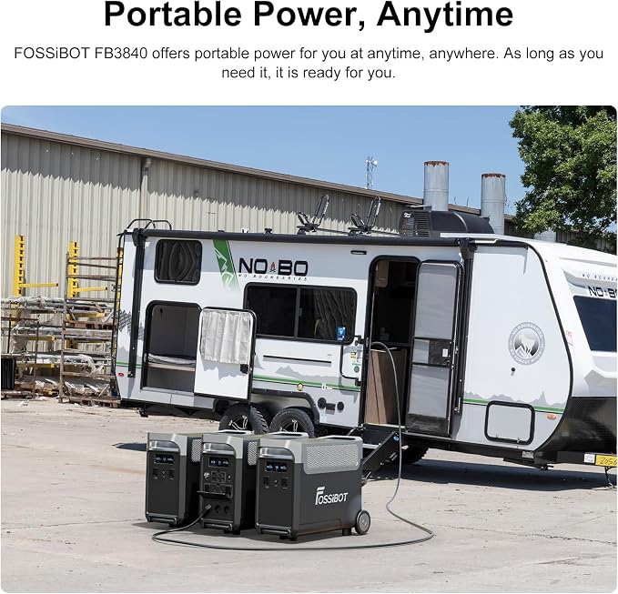 FOSSiBOT F3600 Extended battery FB3840 LiFePO4 upgraded version 3840Wh Capacity Expandable Up to 11520Wh Power Station, Quick Charge, Additional Battery for Home, Emergency Power, Camping Trips