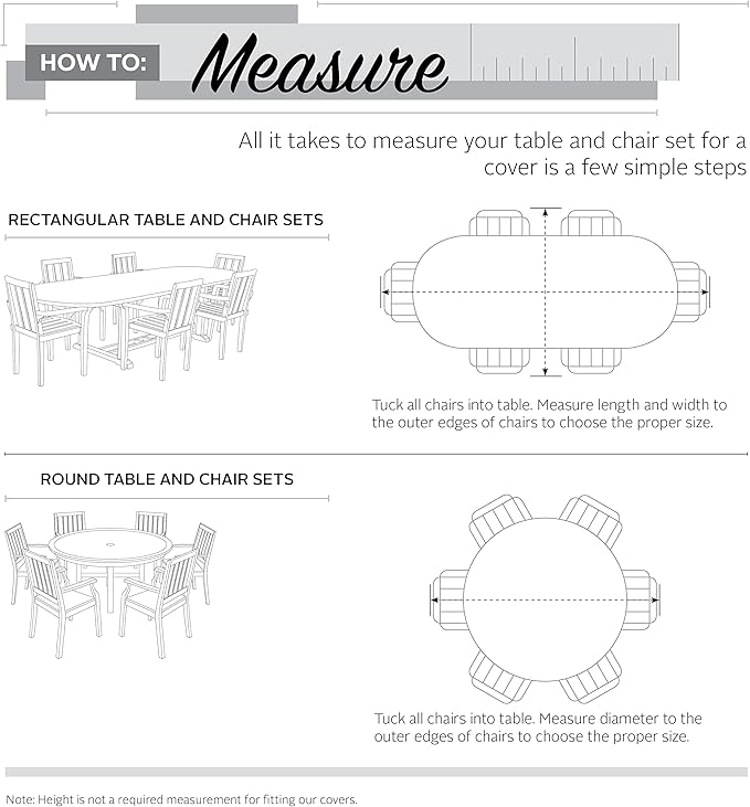 Classic Accessories Veranda Water-Resistant 88 Inch Rectangular/Oval Patio Table & Chair Set Cover, Outdoor Table Cover