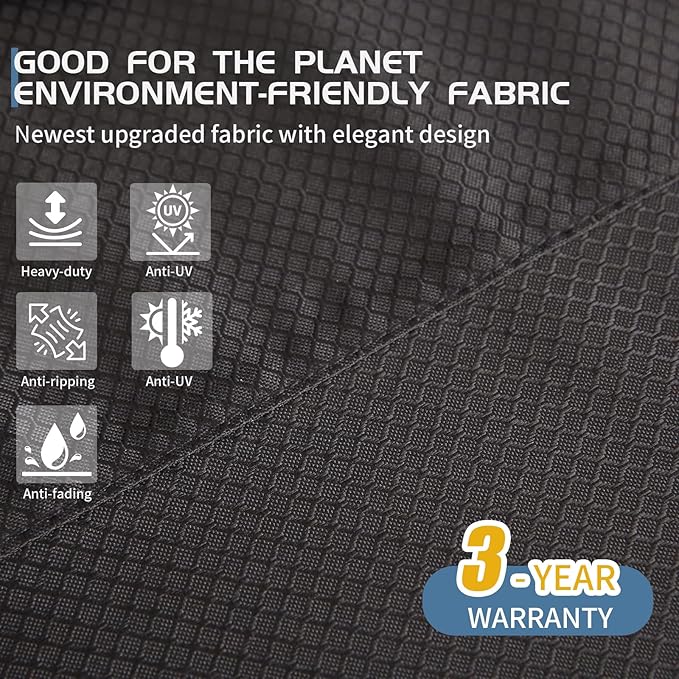 Patio Furniture Cover,Waterproof for Outdoor Dining Table and Chair Cover, Furniture Sofa Set Covers, patio table cover, 108" W x 82" D x 27.5" H Grey
