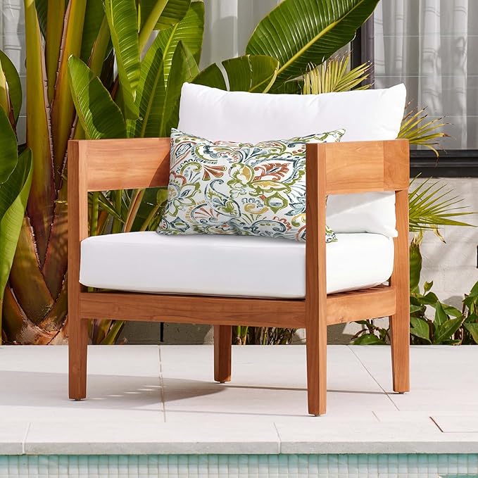 DYTXIII Pack of 2 Waterproof Outdoor Lumbar Pillow with Inserts, 12x20 in Rectangle Decorative Patio Throw Pillow for Home, Sofa,Bench and Patio Furniture, Paisley Botanical