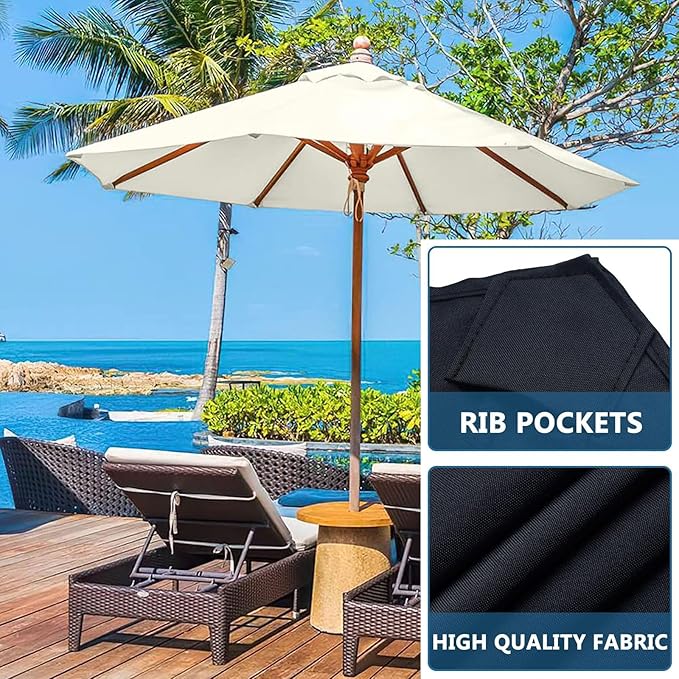 11.5ft 13 ft 8 rib umbrella replacement canopy patio umbrella fabric replacement Outdoor Umbrella Polyester Top