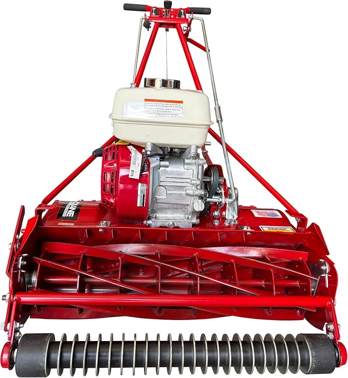 Reel Mower Groove Roller, 25" Self Propelled, 7 Blade, 5.5HP Honda, Mclane 25-5.5G-7-GR