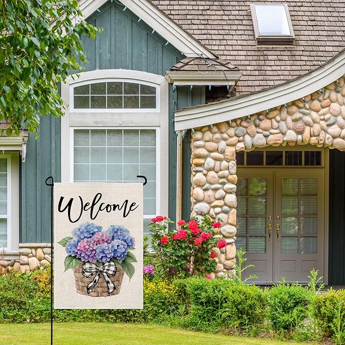 wyooxoo Spring Summer Flower Garden Flag 12x18 Inch Double Sided Vertical Welcome Garden Flag Outside Farmhouse Yard Outdoor Decoration (M)
