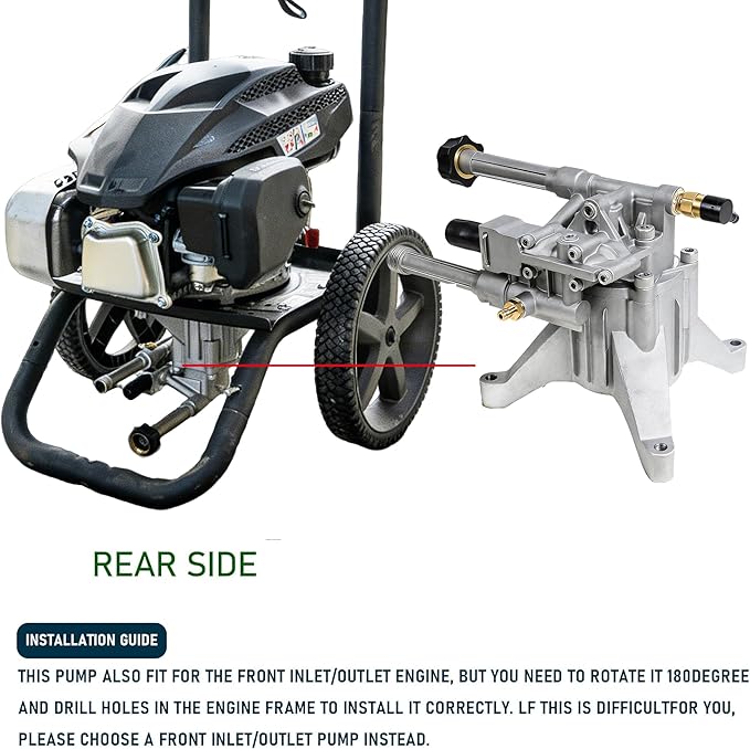 Hourleey 7/8" Shaft Vertical Pressure Washer Pump, 3000PSI 2.5GPM, Replacement Washer Pump, Compatible with Brute, Craftsman, Homelite