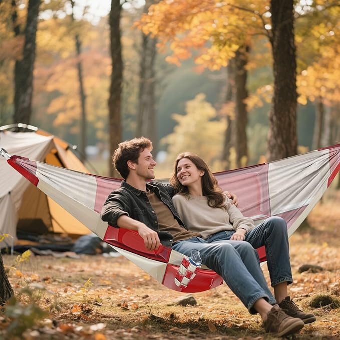 Red and White Checkerboard 330lb Capacity Camping Hammocks with Portabl Carry Bag Swing Hammock for Outside Patio Garden jamaca para Patio