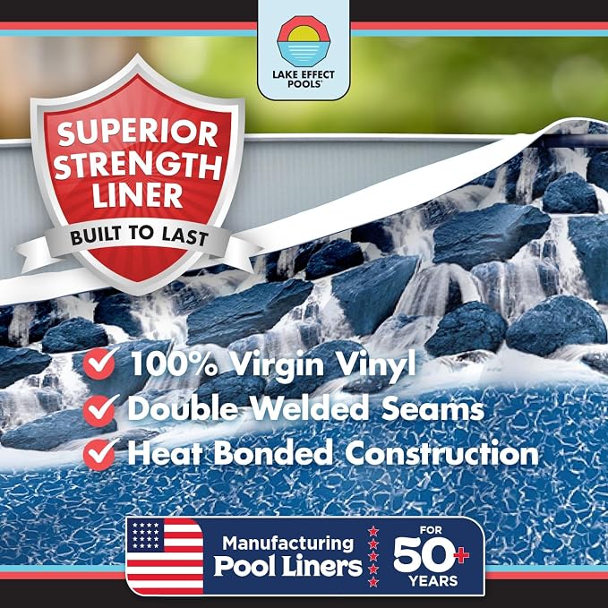 Lake Effect Pools 'Lifestyle' 12 ft x 24 ft Oval Above Ground Swimming Pool | 54 Inch Resin Protected Steel Sided Walls | Bundle Includes: 25 Gauge Overlap Liner & Widemouth Skimmer