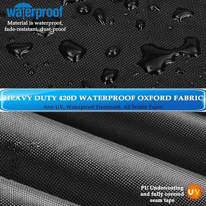 Hammock Cover Waterproof, 112'' 420D Heavy Duty Oxford Cover with Handles and Vents, Hammock Rain Cover for Outdoor Hammocks and Double Hammocks, Suitable for Hammock Stand Under 110'' in Length