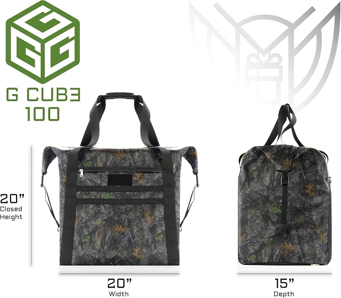 Xtreme Sight Line ~ AQUA G CUBƎ 100 Waterproof Faraday Bag + XTECH Faraday Bag for Medium to Large Generators and Electronics ~ Protects Against EMP/CME/EMF/RF ~ Backwoods Camo Combo