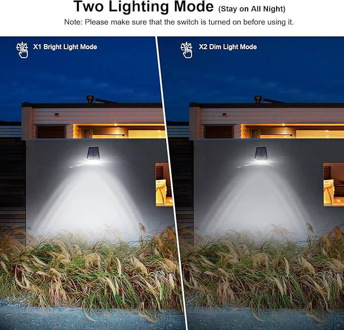 Solar Lights Outdoor with Lights Reflector&2 Lighting Modes, Solar Security Spot Lights 90° Adjustable, IP65 Waterproof Solar Powered Wall Lights for Garden/Patio/Yard/Deck/Pool Area, 8-Pack