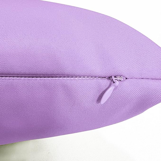 VAKADO 12x20 Outdoor Waterproof Throw Pillow Covers Set of 2 Decorative Turquoise Outside Patio Furniture Cushion Cases Decor for Garden Bench Porch Couch Tent,Purple