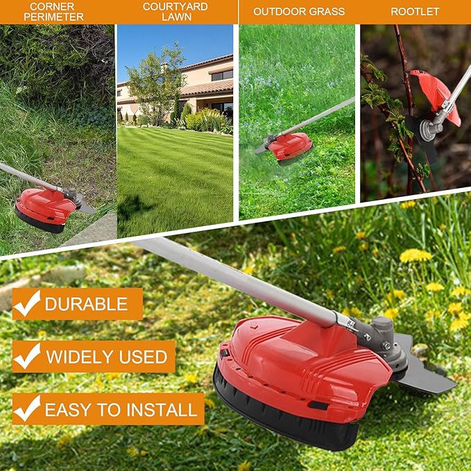 2 in 1 Gas Weed Eater, 52cc 2-Stroke Weed Eater Gas Powered, 2026 Upgraded Gas Weed Wacker with Extension Pole, 8500RPM Strong Power for Lawn Garden Yard (Red)
