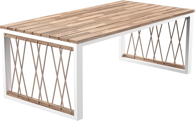 SEI Outdoor Patio Furniture - Wallmond Outdoor Cocktail Table - Transitional Design Natural Solid Wood - Ideal for Patio, Backyard (OD1140700)