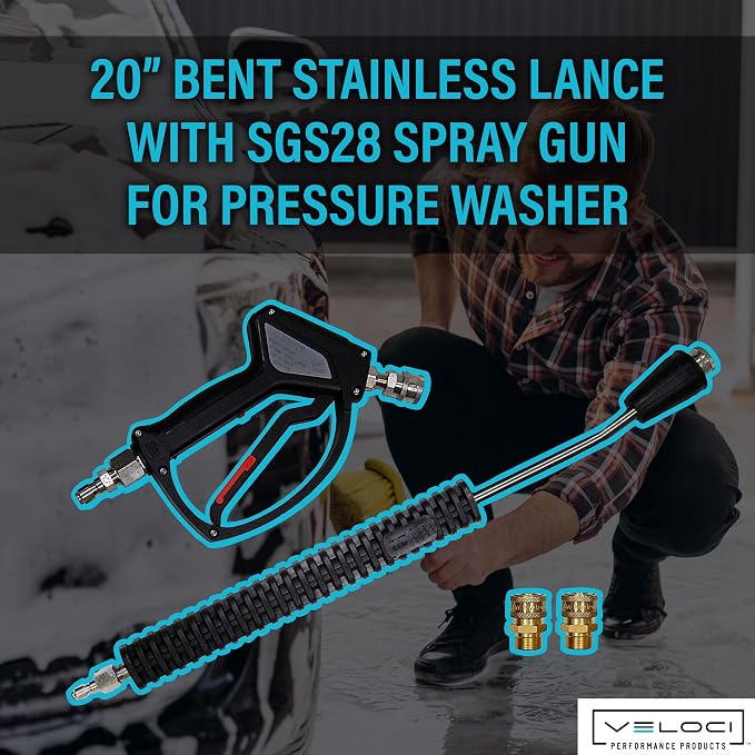 MTM Hydro The 20" Pressure Washer Extension Wand and SGS28 Spray Gun Kit for Your Pressure Washer Commercial Grade