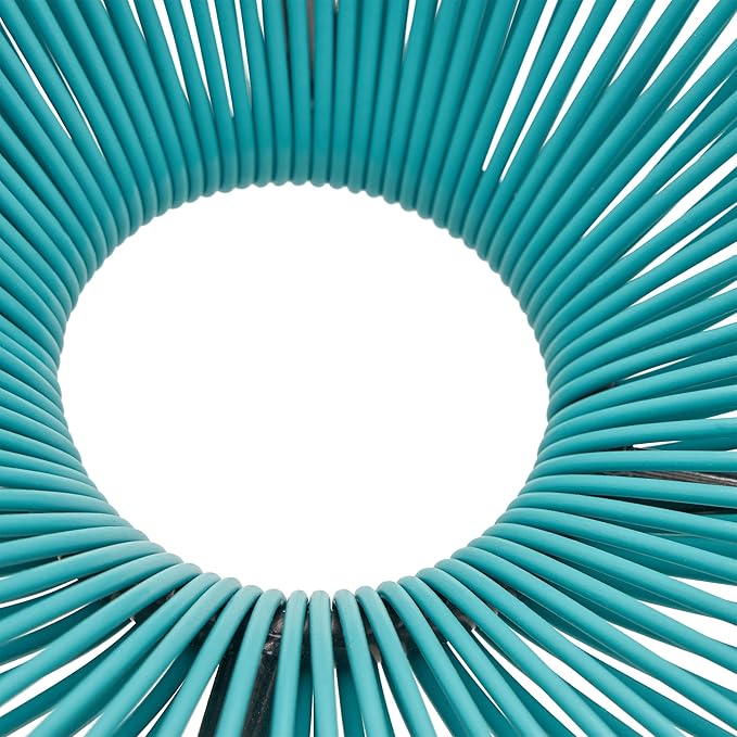 Christopher Knight Home Outdoor Hammock Weave Chair with Steel Frame (Set of 2) - Teal and Black Finish