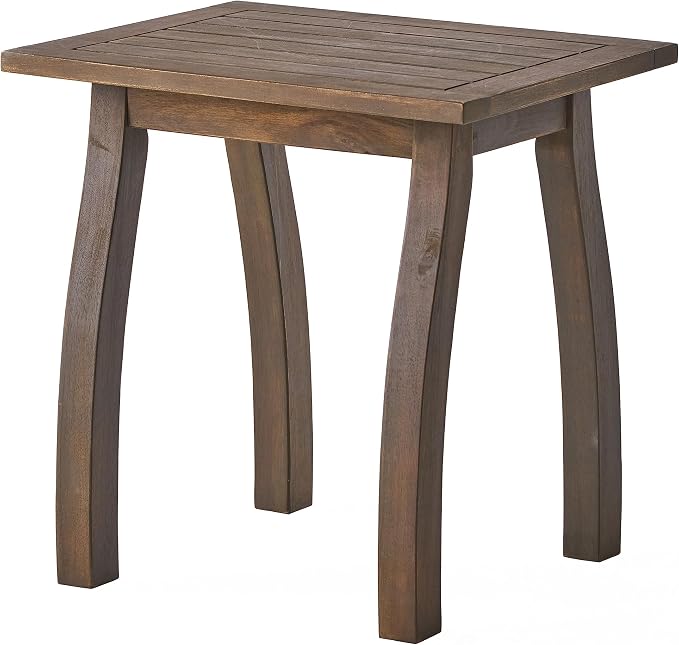 Patio Dining Table, Square, Acacia Wood, Grey