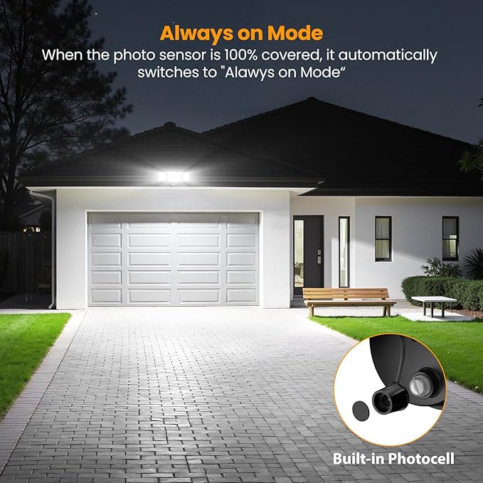 Onforu Dusk to Dawn Flood Lights Outdoor,130W Outdoor Lighting,6500K 13000LM Super Bright Lights,IP65 Waterproof Hardwired LED Security Lights for Garage,Yard,Outside