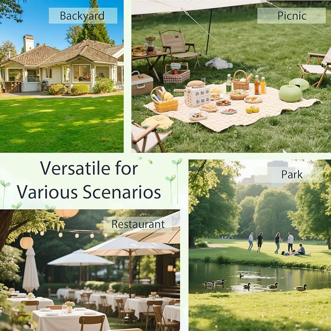 72" Wooden Picnic Table, Picnic Table with Benches, Steel Frame with Umbrella Hole 1.97" for Patio Party Barbecue Party (Brown + Black, 72")