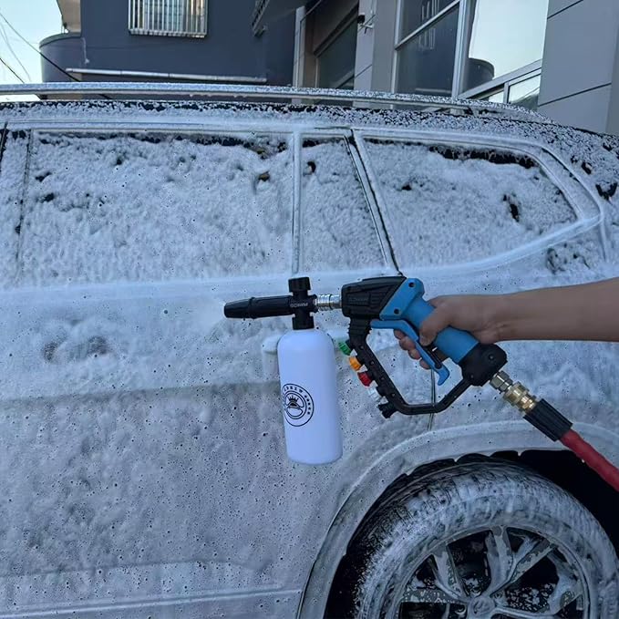 GDHXW 5000 PSI High Power Pressure Washer Gun with Swivel,with Foam Cannon 2 Adapter 5 Pressure Washer Nozzles