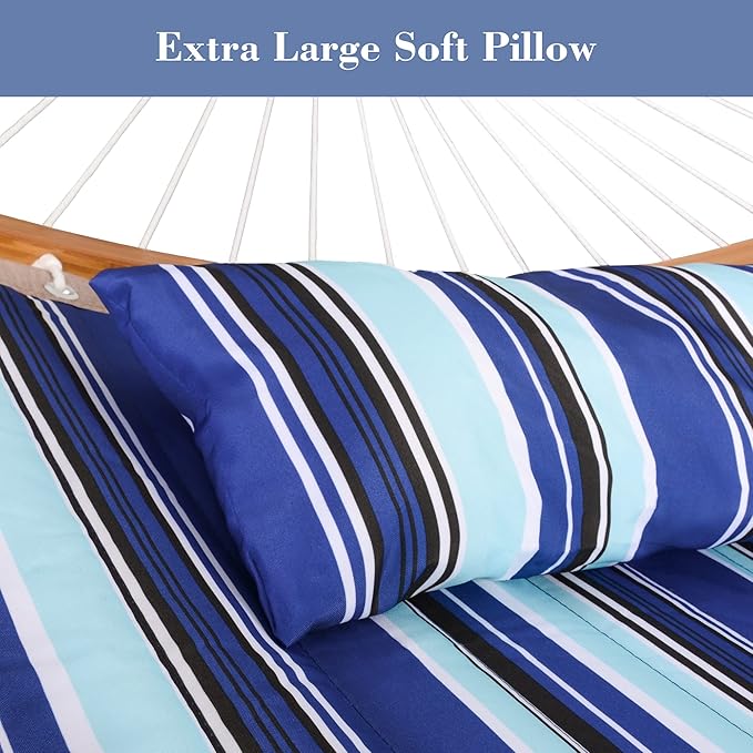 SUNCREAT Double Quilted Hammocks with Stand Set