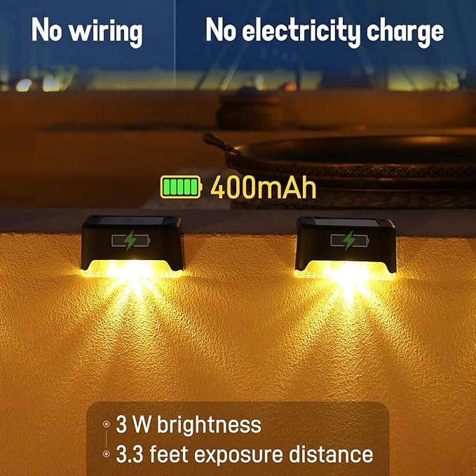 Solar Deck Lights Outdoor Waterproof led Patio Fence Step Stairs Decorate Illumination Garden Backyard Landscape Terrace armrest
