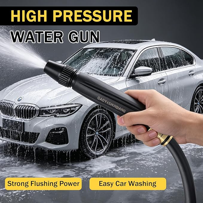 Home High-Pressure Car Wash Water Gun with Booster Nozzle, Home High-Pressure Car Wash Water Gun with Booster Nozzle and Hose