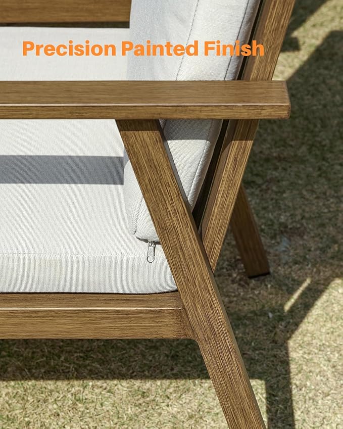 9 Pieces Outdoor Dining Set, Never-Rust Aluminum Patio Swivel Dining Set with Removable Cushions, Outdoor Patio Dining Table Set with 8 Swivel Chairs and Table for Deck Backyard Poolside, Teak