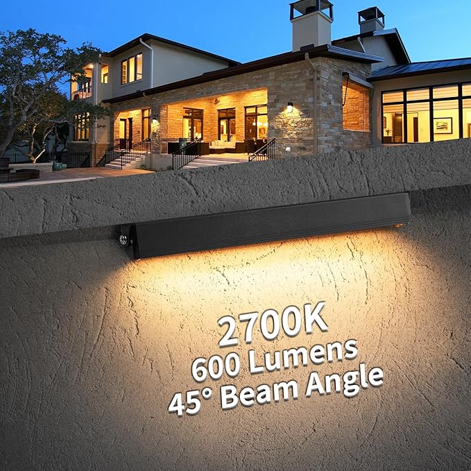 8-Packs 5W 12 Inch LED Hardscape Paver Lighting,12V AC/DC Low Voltage Retaining Wall Lights,LED Landscape Lighting,2700K Soft White Outdoor Step Light,50,000 Hours Lifespan-Black