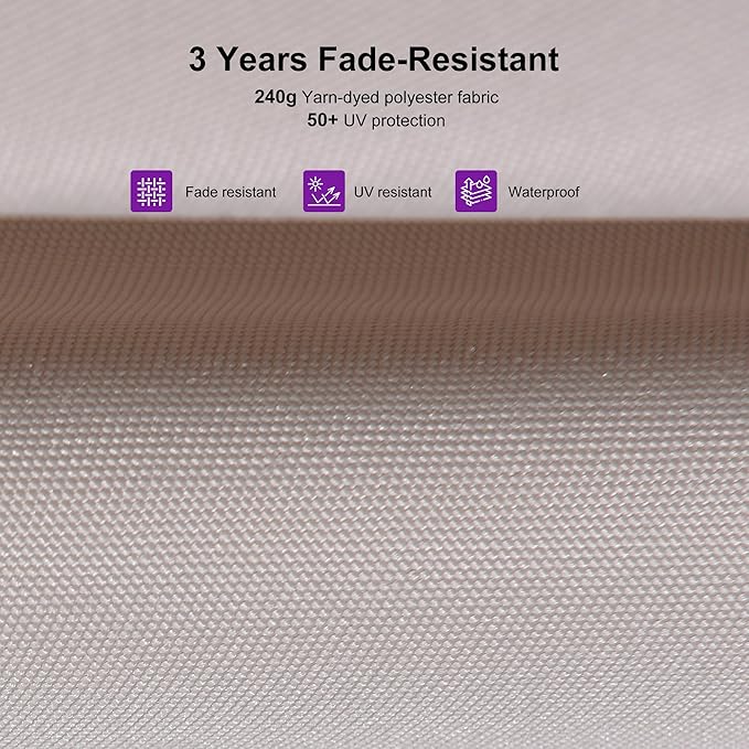 PURPLE LEAF 9' X 11.5' Rectangle Cantilever Umbrella with Base Patio Umbrella Outdoor Aluminum Antique Bronze Offset Hanging Umbrella with 360-degree Rotation for Pool Garden Backyard Deck, Beige