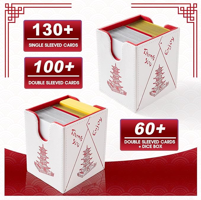 Venssu Green Retro Gaming Console Appearance Deck Box and Chinese Takeout Deck Box Bundle